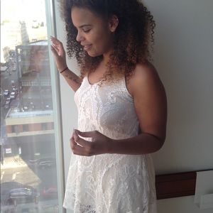 White floral print dress